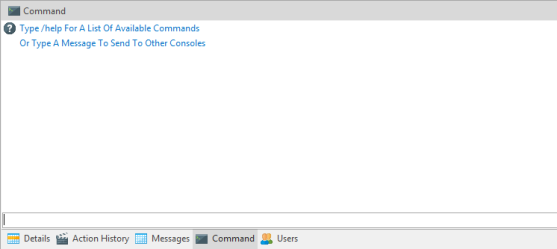 Static Message Panel Default Panels