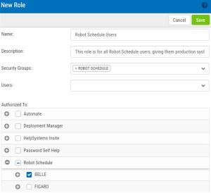 Creating a new role for Robot admins.