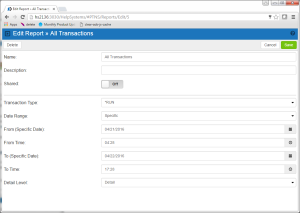 Edit Report - All Transactions.