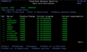 Work with Activation panel