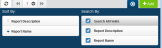 The settings for the Reports page.
