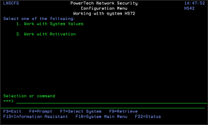 Network Security Configuration panel