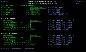 Copy Object Rule by Location panel