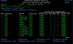 Work with Security by Location panel