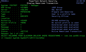 Display a Memorized Transaction panel