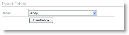 Description: The Insert Inbox window