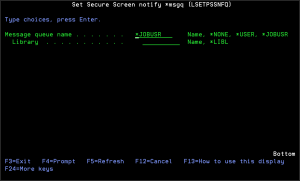 Set Secure Screen notify msgq