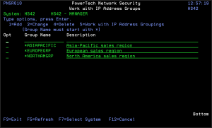 Work with IP Address Groups panel