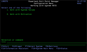 Exit Point Manager Configuration panel