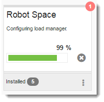 A card view of the product install progress bar.