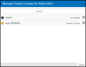 The Manage Product License screen for a HelpSystems product.