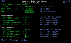 Copy Object Rule by Location panel