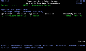 Work with Memorized Transactions panel