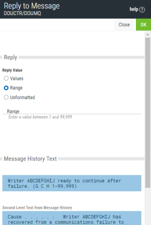 The Reply to Message panel.