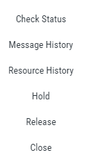 The right-click menu in the Resource Monitor Status window.