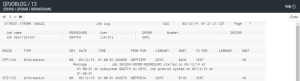 Viewing the spooled file.