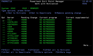 Work with Activation panel