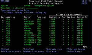 Work with Security by Location panel